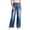 Blue, variant on WTOBBY Women's Wide Leg Jeans, High Waist Straight Leg Stretch Denim Pants with Multiple Pockets, Comfortable and Casual Trousers for Everyday Outfits,Blue L