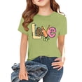 thumbnail image 2 of YunPes Girls T Shirts Loose Fit Short Sleeve Kids Summer Tops Soft Casual Crewneck Basic Tees Cute Birthday Outfits Easter Shirt, 2 of 7