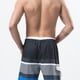 thumbnail image 5 of Bañador corto para hombre, talla grande y alta, con bolsillo lateral, con cordón, a rayas, para playa y forro de malla, 5 of 5