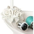 thumbnail image 3 of Shabby Chic Earrings Display Stand Ivory Rose Rack and Jewelry Tray Victorian Style, 3 of 5