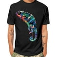 thumbnail image 2 of ZRGHAOYLQ Mens Summer Funny T Shirts Colorful Lizard Graphic Tees Lightweight Breathable Short Sleeve Shirts Big and Tall Casual Workout Tops, 2 of 5