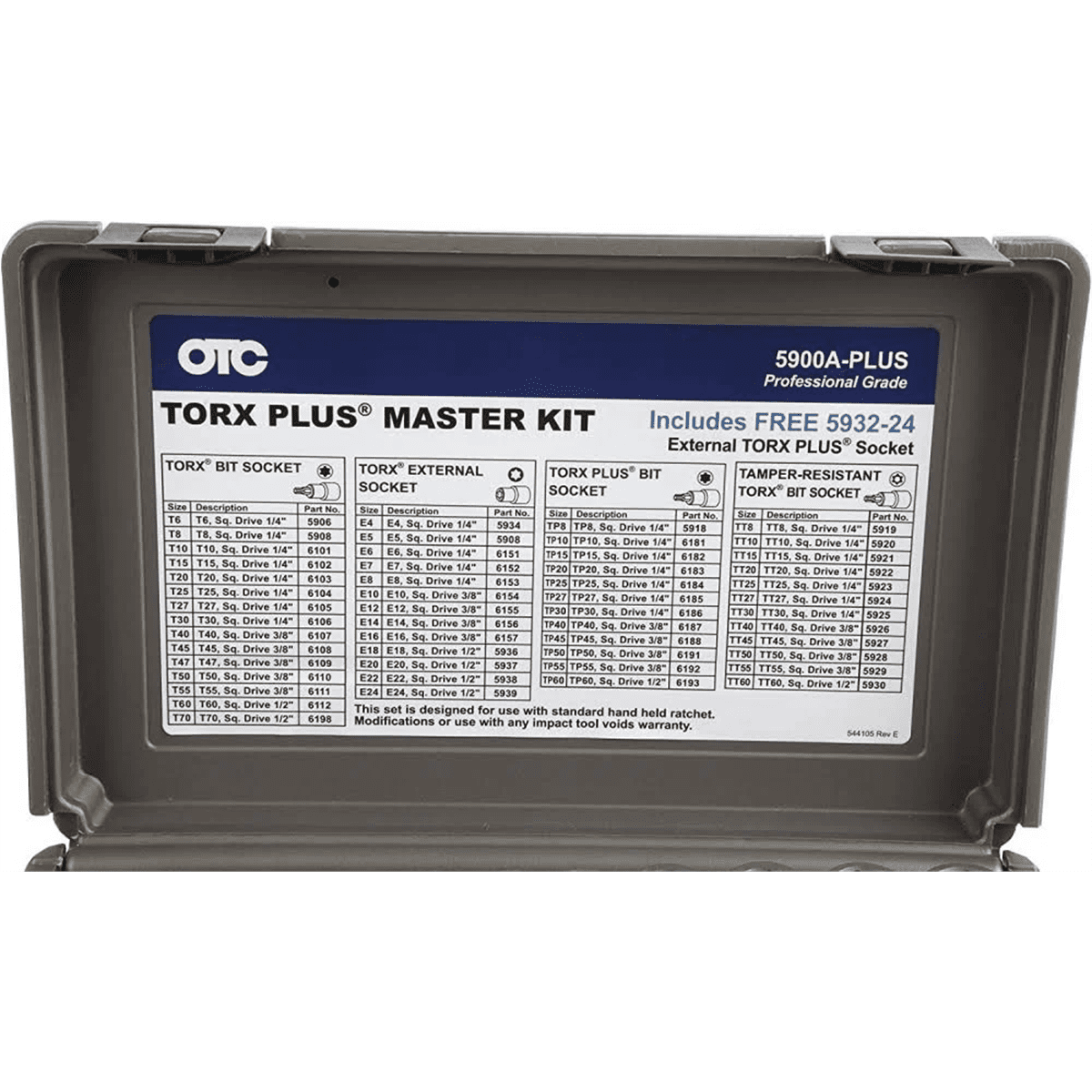 OTC Tools 5900A-PLUS Master Torx Bit Socket Set (53-Piece)