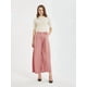 thumbnail image 5 of Pantalones Palazzo Largos de Pierna e Informales de Cintura Alta para Mujer, Talla Regular Rosa XXL, 5 of 8