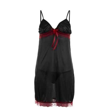 

Douhoow Women Sleep Dress Nightdress Sleeveless Sleepwear Nightwear V-neck Nightgown Plus Size 3XL