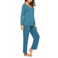 thumbnail image 5 of Ekouaer Womens Fall & Winter Pajama Set 2 Piece Long Sleeve Lounge Set Soft and Comfortable PJs with Pants, 5 of 6