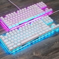 thumbnail image 4 of ziyahi Luminous Mechanical Keyboard 87 Keys RGB Backlight Office School Game Laptop PC Computer Key Board Replacement Gaming Blue Switch, 4 of 5