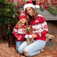 thumbnail image 1 of EGNMCR Chandail Col Rond pour Femmes, Chandail pour Femmes Parent-Enfant Col Rond Ample Tempérament Manches Longues Tricot de Noël (Enfants) Chandail pour Femmes, 1 of 8