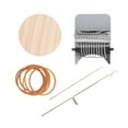 thumbnail image 2 of Small Weaving Loom, Stainless Steel, Solid Wood, Efficient Portable Manual Darning Loom for Mending Clothes, 2 of 7