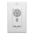 thumbnail image 3 of Eliza-H 3-blade ceiling mount paddle fan in Gloss White finish with barn wood ABS blades., 3 of 7
