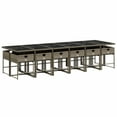 thumbnail image 2 of vidaXL 13 Piece Garden Dining Set with Cushions Grey Poly Rattan, 2 of 5