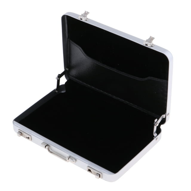 Caja de Herramientas de Metal Plateado perfke Dollhouse Miniature Maitcase