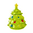 thumbnail image 3 of Caja de regalo con forma de de Navidad para dulces, decoración de dibujos animados con tapa, recipiente de cerámica para galletas, recipiente Verde, 3 of 9