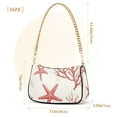 thumbnail image 3 of FORMRS Womens Shoulder Bag with Chain Strap Clutch Purse Cute Tote Handbag, White Starfish, 3 of 7