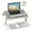 Grey economy 22.05inch, variant on Adjustable Lap Desk with USB & Drawer - Foldable Bed Table for Laptops/Tablets | Wooden & MDF Construction | Multi-Use for Work, Eating & Gaming