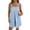 Light Blue, variant on Rompers for Women Square Neck Sleeveless Casual Loose Fit Short Jumpsuits Wide Leg Pleated Summer Vacation One Piece Rompers with Pockets Light Blue 2XL
