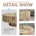 thumbnail image 4 of Hassch Round Coffee Table in Natural Wood Finish, 31.5" Multi-Functional Living Room Center Tea Table, Minimalist Design, Easy Assembly, 4 of 7