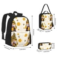 thumbnail image 4 of Naloa Beekeeper Gnome Holding A Glass Print Large Capacity Backpack Lunch Bag Pencil Case Combination 3 Piece Set for Student, 4 of 8