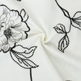 thumbnail image 4 of Home Soft Things 2 Piece Magnolia Embroidered Curtain Set - White/Cream - 54" x 96", 4 of 5