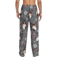 thumbnail image 3 of Halloween Vampire Gnome Bat Men'S Pajama Pants Soft Sleep Lounge Pants Pjs Bottoms With Pockets Large, 3 of 6