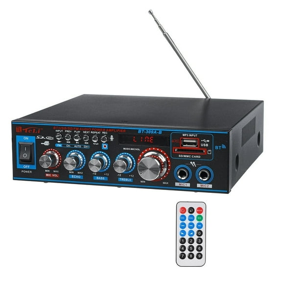 1000W Car Amplificador HIFI 2 CH Power Amplifier Home Theater Amplifier Support FM USB SD/Remote Control ,Powerful Sound Quality