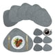 thumbnail image 1 of Manteles Individuales para 6 Piezas con Posavasos de Doble Cara de Cuero PU Tapete para Mesa Antideslizante y Resistente al Calor para Restaurante, Hotel, Cafetería, 1 of 7