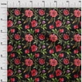 thumbnail image 3 of oneOone Velvet Olive Green Fabric Floral Sewing Craft Projects Fabric Prints By Yard 58 Inch Wide, 3 of 4