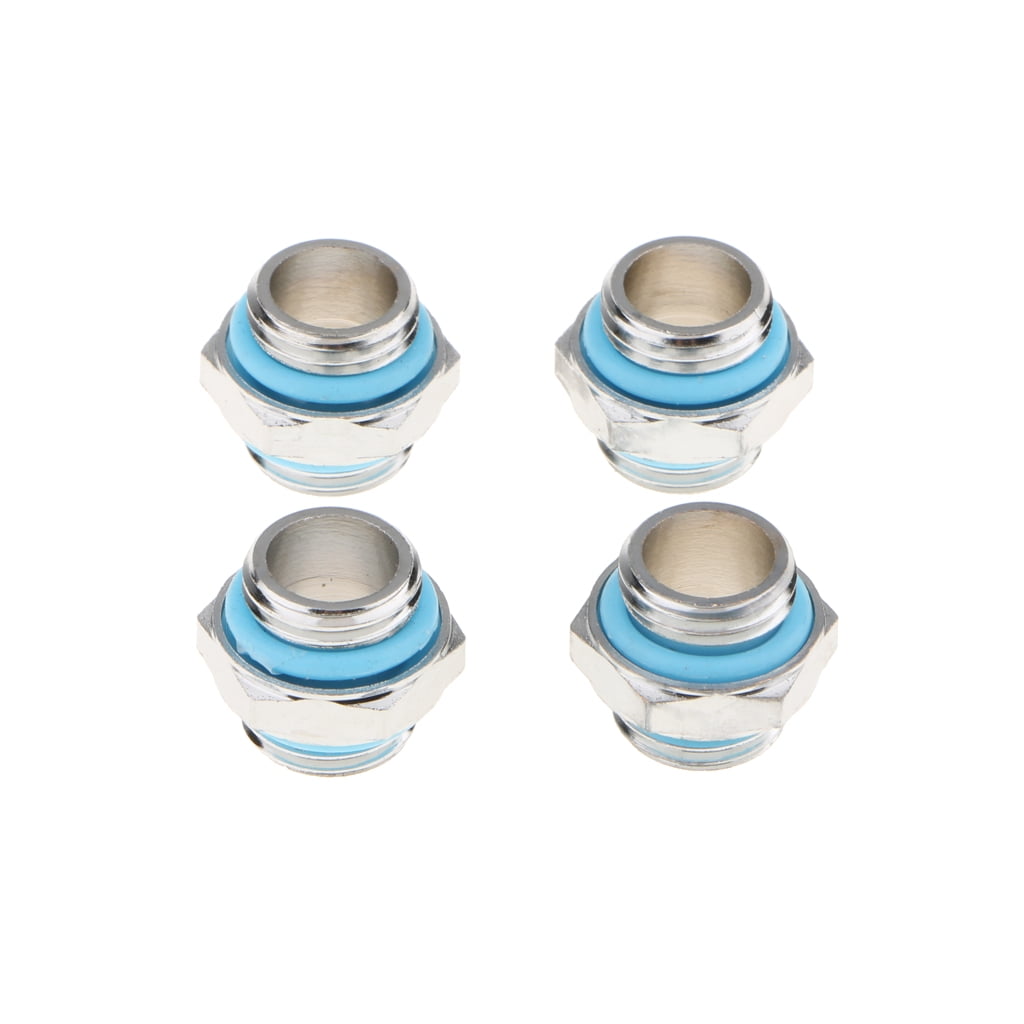 4x Silver Chrome Water Cooling G1/4 Plug Water Stop for Water Cooling 