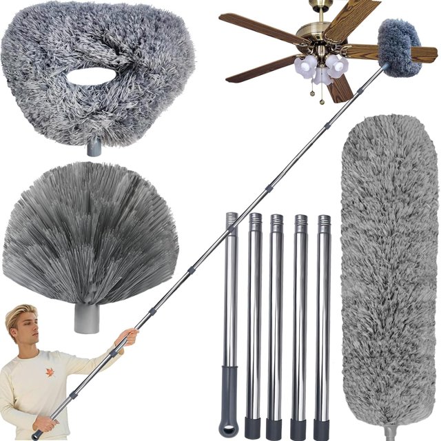 Kit de herramientas de limpieza Tonmp para ventilador de techo de más de 20 pies de alto alcance