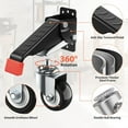 thumbnail image 3 of 4 Pack Workbench Casters kit 660/720/880/990 Lbs - Retractable Casters Heavy Duty Bench Caster Wheels Designed for Workbenches Machinery & Tables,, 3 of 8