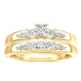 thumbnail image 3 of 1.50 Carat Classic Moissanite Bridal Set Sterling Silver with 18k Gold Plating, 3 of 4