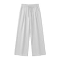 thumbnail image 4 of Tqcoqu Women's Wide Leg High Waist Sweatpants,Drawstring Elastic Solid Loose Casual Athletic Long Pants with Side Pockets, 4 of 6