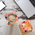 3drose, Image of Irregular Pattern in Orange, White and Red, Set of 4 ...