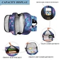 thumbnail image 3 of FORMRS Unisex School Backpack 17" Student Travel Bag with Laptop Compartment, Shark Jellyfish Pattern, 3 of 7