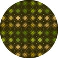 thumbnail image 1 of Ahgly Company Machine Washable Indoor Round Transitional Dark Yellow Green Area Rugs, 8' Round, 1 of 7