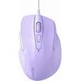 thumbnail image 4 of TECKNET Wired Mouse, 6-Button Corded with 4 Adjustable DPI, Optical Ergonomic Design, 5FT Cord for Laptop, Chromebook, PC, Desktop, Mac, Notebook - LT.Purple, 4 of 9