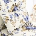 thumbnail image 4 of Blue single flannel dining chair with soft backrest and armless style - Bring simple fashion to your dining room, 4 of 5