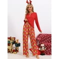 thumbnail image 2 of DARING DIVA Long Sleeve Button Up Tree Print Sleepwear Pajamas Sets ["Women"] XS Red, 2 of 5