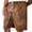 Brown, variant on Men's Shorts Men's Oktoberfest Print Distressed Casual Shorts for Festival Celebration and Casual Wear Army Green L