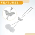 thumbnail image 5 of Unique Bargains 1 Pcs Metal Rhinestones Wing Hairball Car Rear View Mirror Pendant Accessories Car Hanging Ornament AB Color, 5 of 6