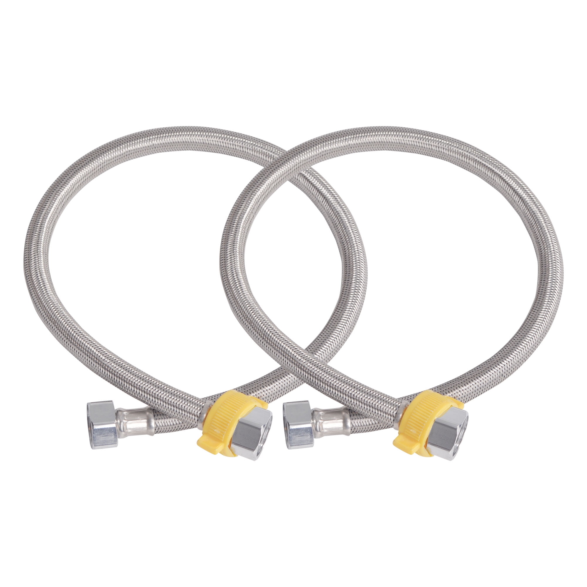 Stainless Steel Supply Hose 20 Outer Tube Hot Cold Water Pipe Line  Connector Water Heater Base Faucet Supply 2pcs | Walmart Canada