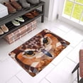 thumbnail image 3 of MKHERT Owl Head in Geometric Triangle Modern Illustration Doormat Rug Home Decor Floor Mat Bath Mat 23.6x15.7 inch, 3 of 3