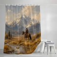 thumbnail image 3 of Western Cowboy Shower Curtains for Bathroom, Modern Dinosaur Forest Mountains Waterproof Fabric Shower Curtain, Decorative Bathroom Curtain for Bathtub, 72"x72", No Hooks Included, 3 of 9