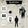 thumbnail image 3 of Costway 12 FT Inflatable Halloween Skeleton Giant Blow up Halloween Skull w/ LED Lights, 3 of 10