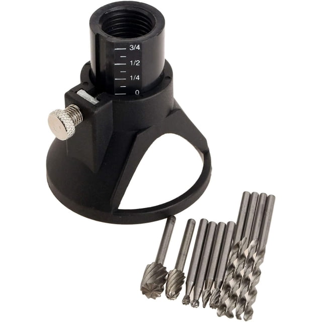 Rotary Multi Tool Kit, High Speed Steel Cutting Guide Attachment for Sturdy Controlled Cut, Accurate Punch and Multipurpose Power Tools, Perfect for Your Rotary Device