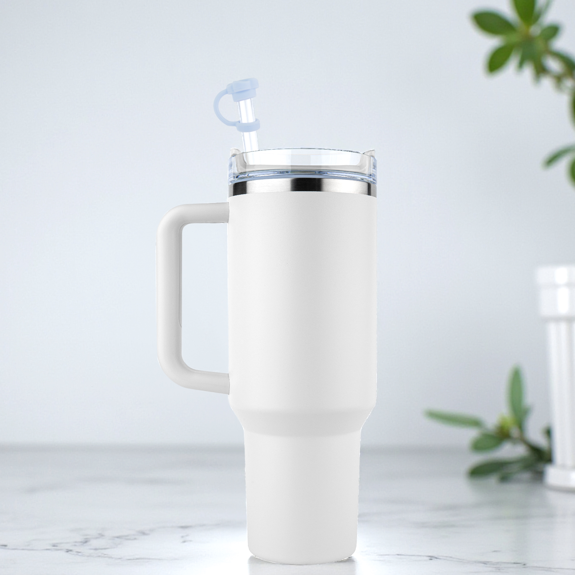 Unique Bargains Dust-Proof 30oz Straw Cover Set of 2 Light Blue