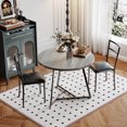 thumbnail image 1 of 31.4 Inch Round Dining Table Set for 2, Small Kitchen Table Set with 2 Chairs and 2 Heat Resistant Placemat, Bistro Table and Chairs Set for Dining Room, Cafe, 1 of 7