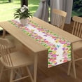 thumbnail image 3 of Linen Watercolor Tulip Butterfly Bee Spring Table Runner 72 Inches Long Spring Summer Easter Flower Floral Home Kitchen Dining Room Table Decorations, 3 of 5