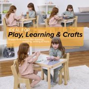 Avenlur Cordia Kids Table and Chair Set - Montessori-Inspired Kids Workbench - with Two Chairs, Two Collapsible Bucket Inserts, and Chalkboard - Baby Activity Table