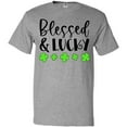 thumbnail image 3 of Inktastic Blessed and Lucky 4 Leaf Clovers St. Patrick's Day T-Shirt, 3 of 5