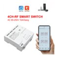 thumbnail image 3 of Tuya Smart Wifi Motor Switch Module RF 433 Radio Control Remoto 4CH Inching Relay para Alexa Google Home, 4CH AC85-250V, 3 of 6